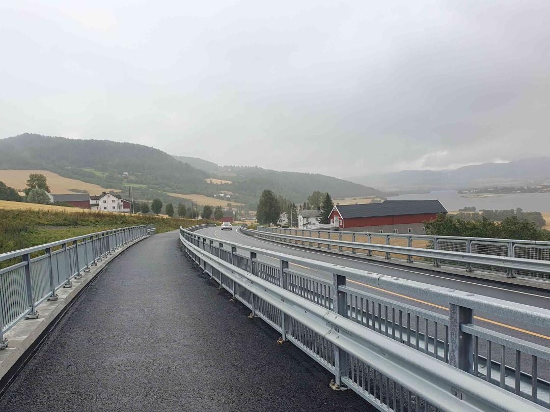 Brå bru ble åpnet for trafikk desember 2024. Bilde: Perica Benic, Trøndelag fylkeskommune