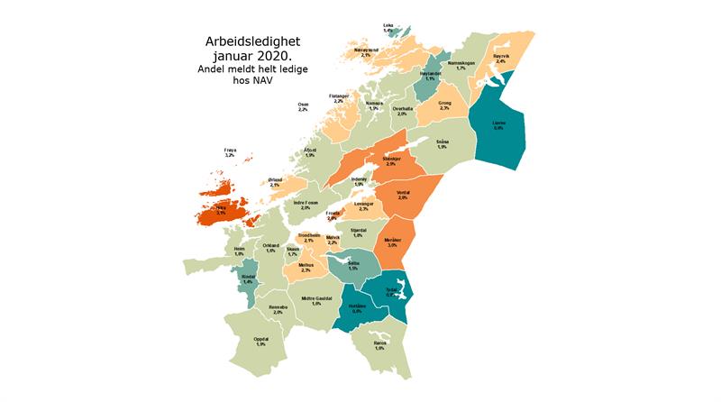Arbeidsledighet januar 2020