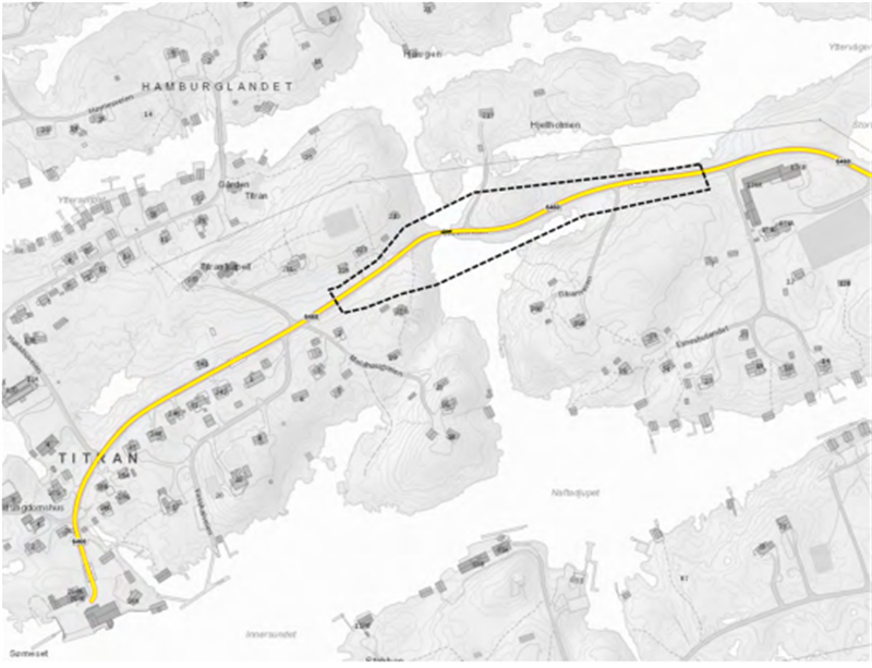 Kart med grenser Planområde, Kart