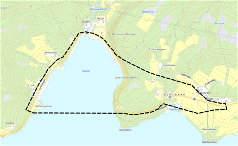 Kartutsnitt av planområdet