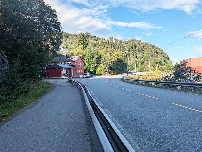 Veg i Trolla der kulvert skal byttes ut. Bilde
