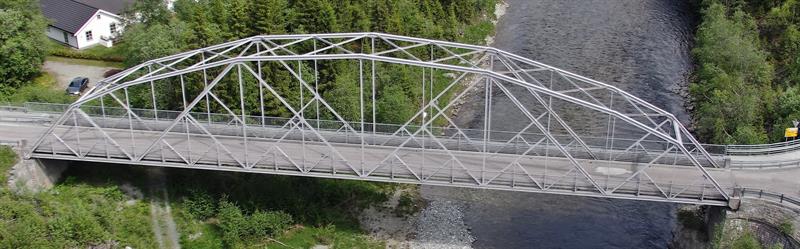 Dronebilde av Svorkmo bru.