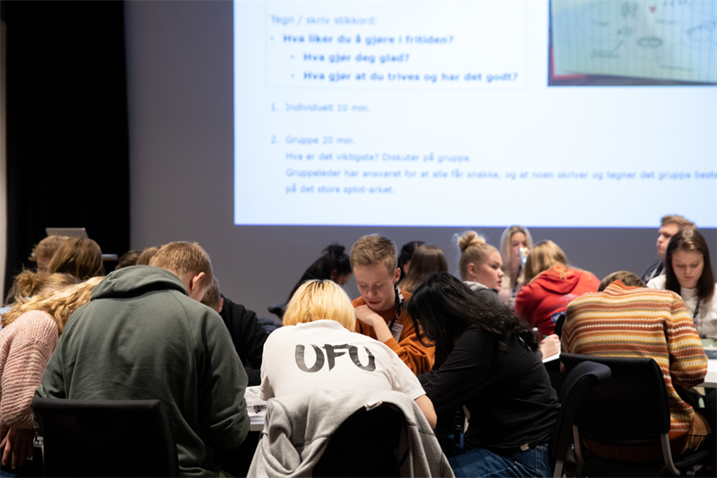 gruppearbeid, ufu, ungdommer, diskusjon