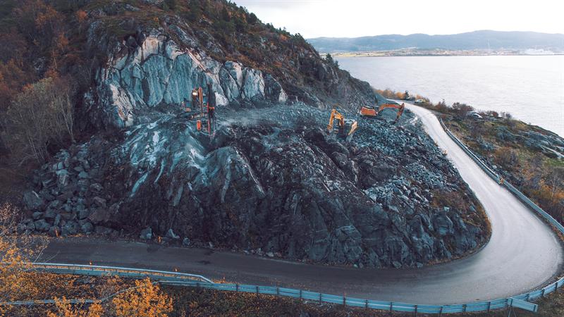 Bilde av Galgeneset på strekningen Rissa-Hasselvika på fylkesveg 718.