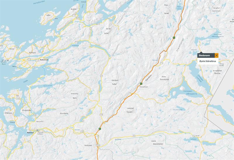 Kart Øystre Skånalibrua