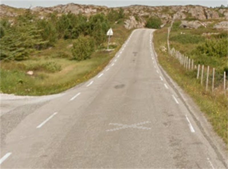 Bilde av Dyrøyvegen på Frøya (Foto:Trøndelag fylkeskommune)