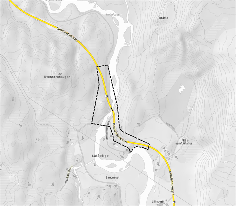 Forslag til planavgrensning.png Planavgrensning. Kart.