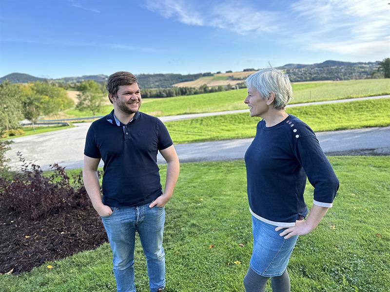 Tove Hatling Jystad og Hans Martin Landstad. Bilde