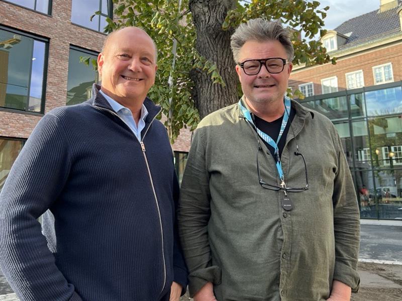 Lars Henrik Rygh og Kåre Ottar Mjåseth. Bilde