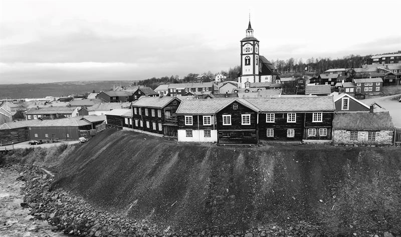Oversiktsbilde av Røros Bergstad (Foto: Helle Vangen Stuedal)