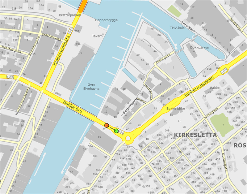 Kartoversikt Kart over asfalteringen