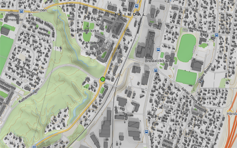Kart over rundkjøringen