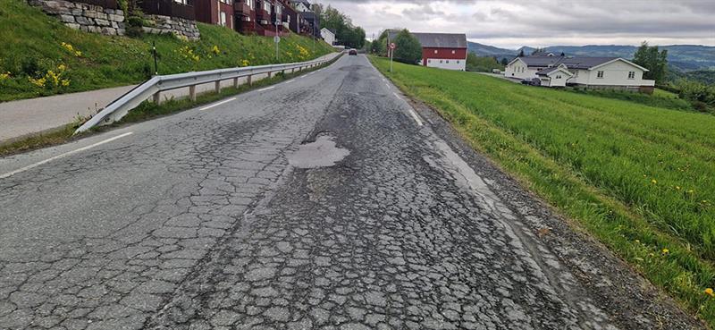 Løvsetvegen i Melhus. Bilde.