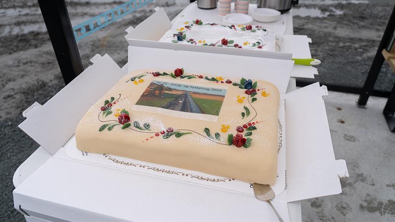 Gang- og sykkelveg langs fv72_Vallstad til Sundbyvegen__Sony_November 15, 2024_kake.jpg Kake. Bilde