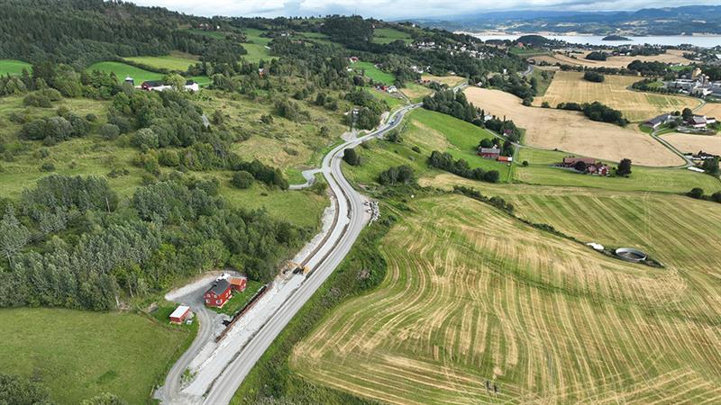 Gang- og sykkelveg Inderøy. Bilde