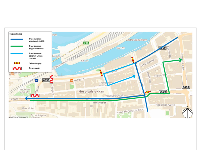Kart med kjøreruter. Kartgrafikk