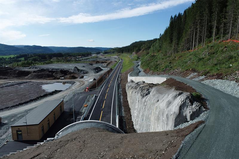 Sørover fra Tanemstunnelen. Bilde