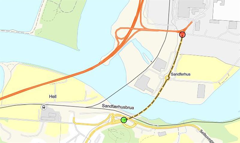 Kart over arbeidsområdet.