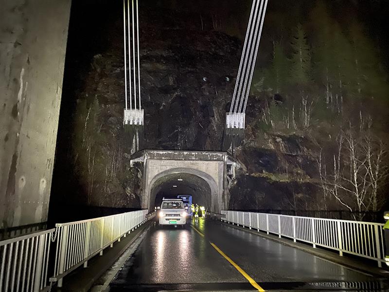 Finnmotunnelen i Nærøysund kommune. Bilde