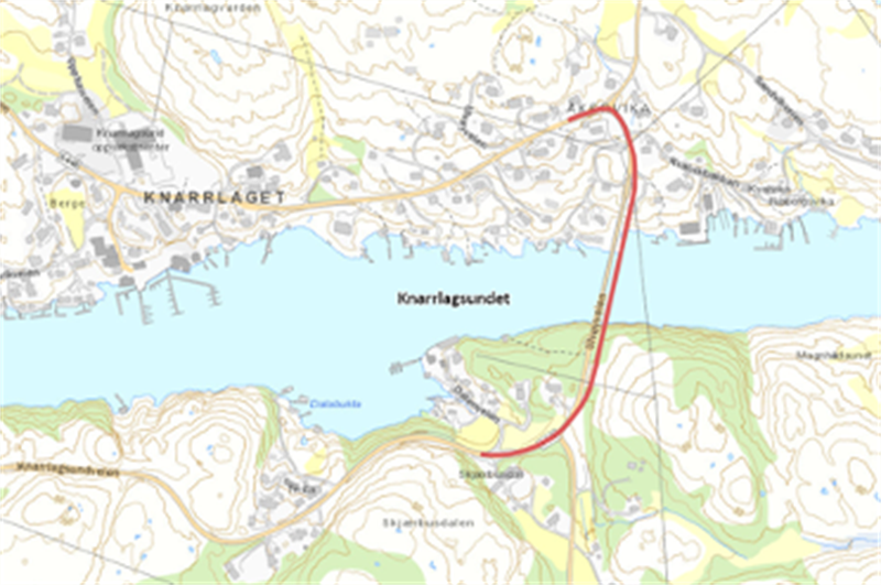 Knarrlagsundet. Kart.