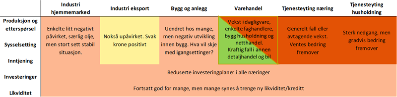 Et bilde som viser en tabell som oppsummerer innholdet i rapporten det er lenket til i denne saken (Illustrasjon: SØF-rapporten)