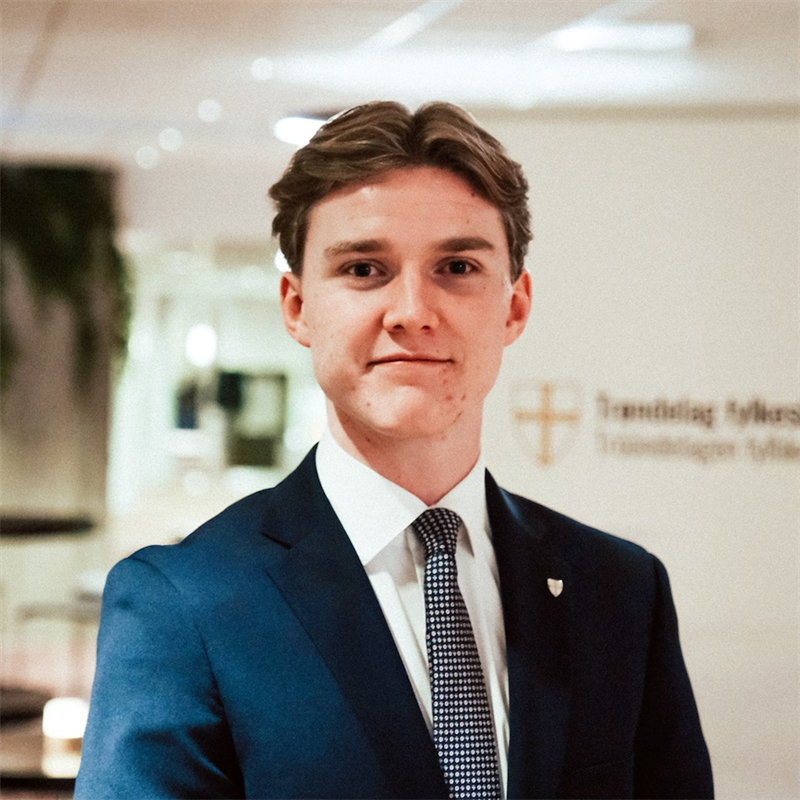 Vegard Sem Bilde av Vegard Sem som er leder Ungdommens fylkesutvalg i Trøndelag