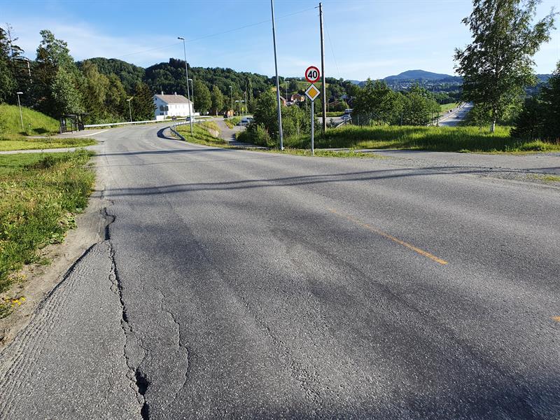 Bilde av Melhusvegen i Melhus kommune.