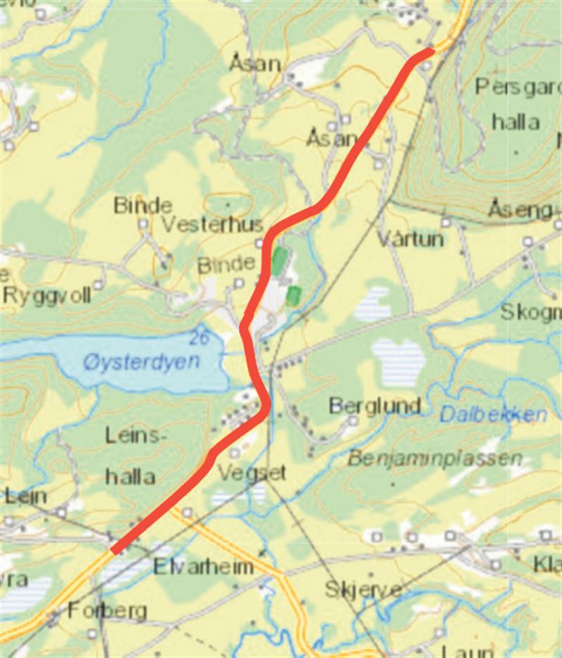 Ny gang- og sykkelveg Ny gang- og sykkelveg